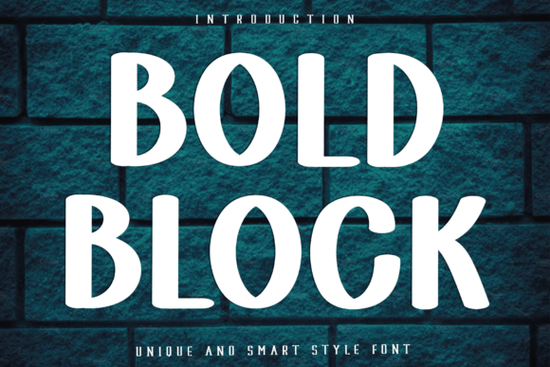 Bold Block Font